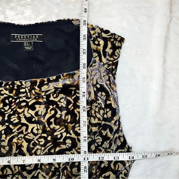 Peruvian Connection TESSERAE VELVET DRESS size 4 - Picture 12 of 15